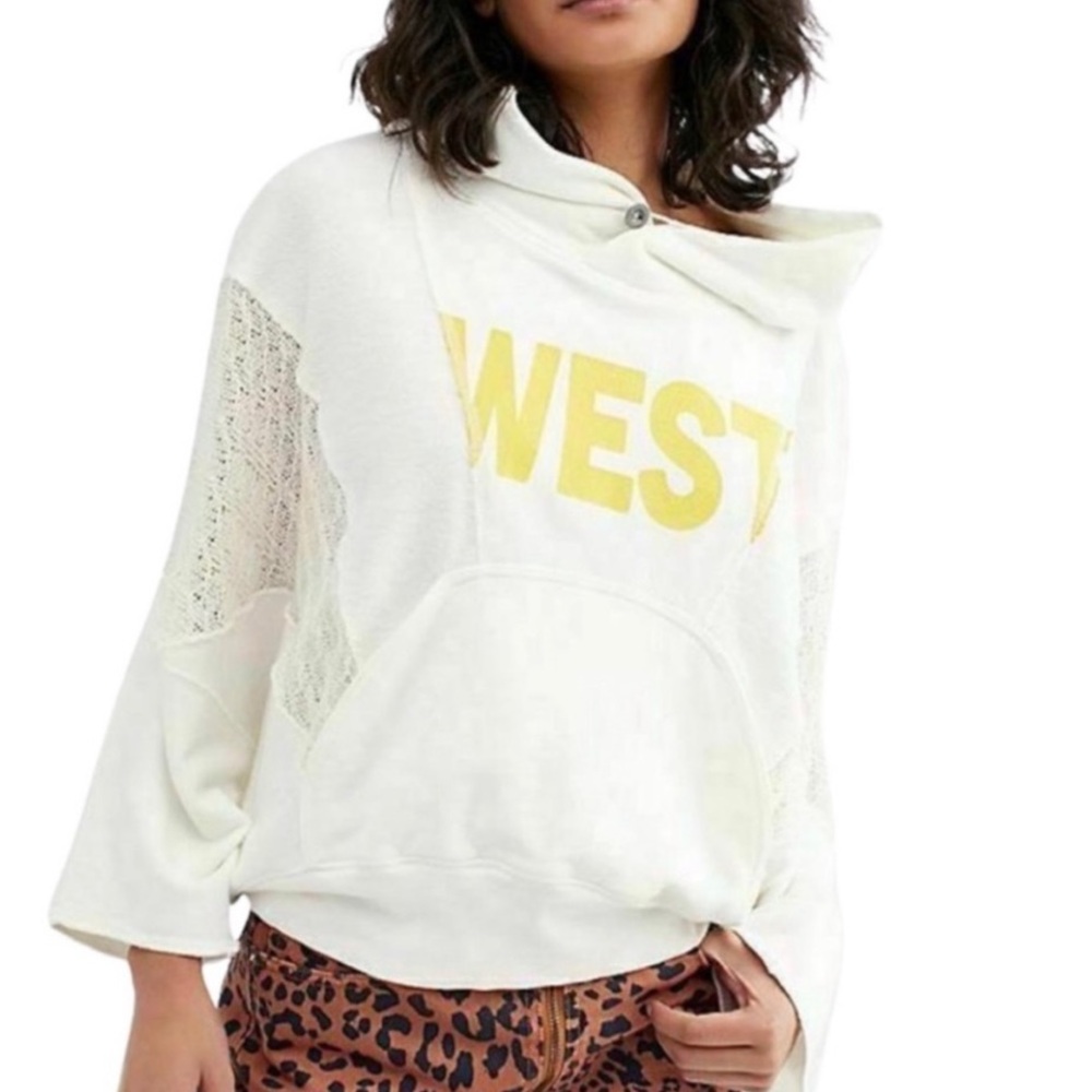 Sunny Days West Pullover Sweatshirt Hoodie, We The Free, size Large, EUC!